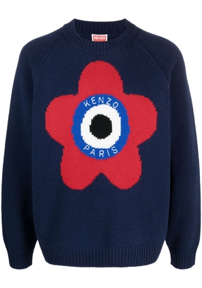 Kenzo Target logo-embroidered jumper - Blue