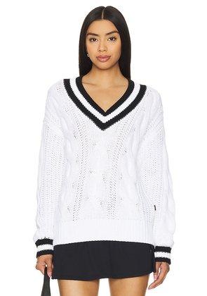 Goldbergh Cable Sweater in White. Size L, S, XL/1X, XS.