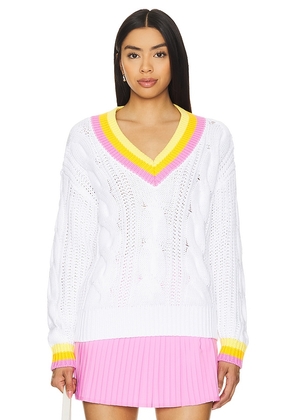 Goldbergh Cable Sweater in White. Size L, S, XS.