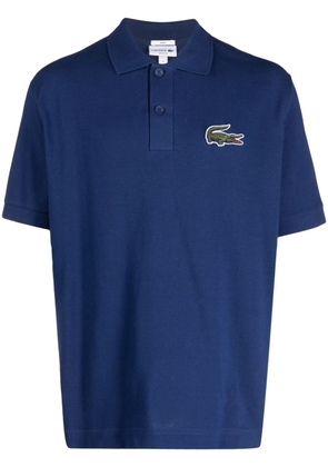 Lacoste logo-patch cotton polo shirt - Blue