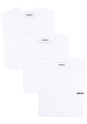AMBUSH logo-embroidered crew-neck T-shirt - White