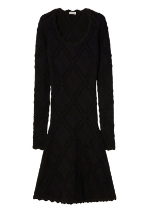 Burberry Aran long-sleeve knitted dress - Black