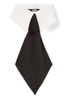 Karl Lagerfeld cotton collar tie - Black