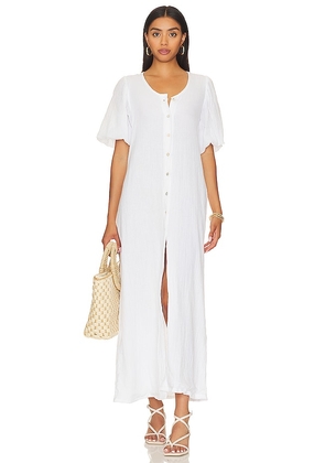 Jen's Pirate Booty Paraguay Maxi Dress in White. Size L, XS.