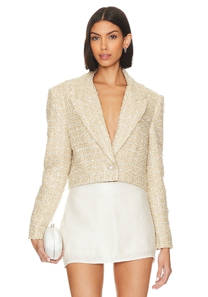 Line & Dot Pearl Jacket in Ivory. Size S, XS.