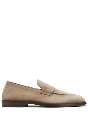 Brunello Cucinelli suede penny loafers - Neutrals