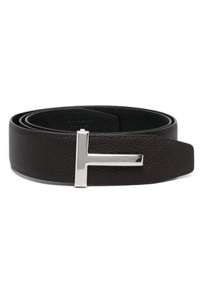 TOM FORD T-buckle reversible leather belt - Brown