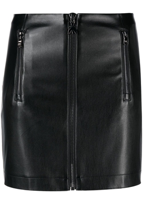 Patrizia Pepe patent zip-up miniskirt - Black