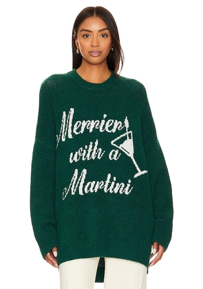 Show Me Your Mumu Classic Crewneck Sweater in Green. Size M, S, XL, XS.