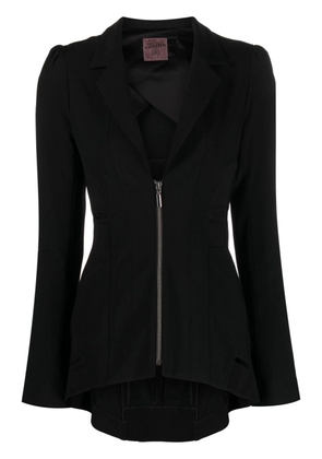 Jean Paul Gaultier cut-out zip-up jacket - Black