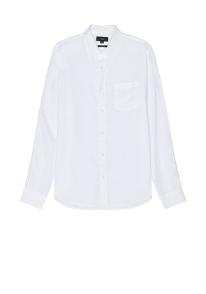 Vince Linen Long Sleeve Shirt in White. Size XL/1X.
