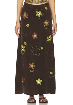 SIEDRES Noya Skirt in Brown. Size 34/XS, 38/M.