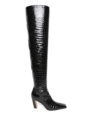 KHAITE Marfa 85mm leather boots - Black