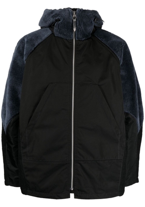 Toga faux-fur trim hooded jacket - Black