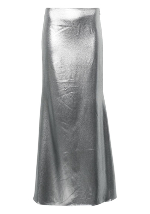 ROTATE BIRGER CHRISTENSEN semi-train metallic-effect maxi skirt - Silver
