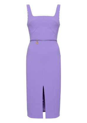 Elisabetta Franchi panelled crepe dress - Purple