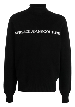 Versace Jeans Couture logo-print roll-neck jumper - Black