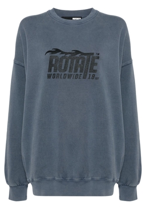 ROTATE BIRGER CHRISTENSEN SW Enzyme organic-cotton sweatshirt - Blue