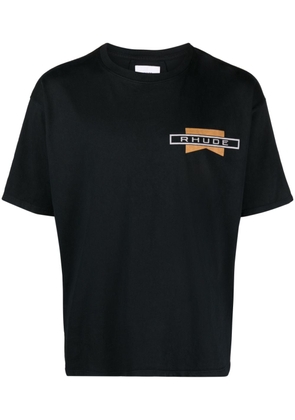 RHUDE slogan-print cotton T-shirt - Black