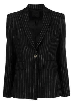 PINKO striped single-breasted blazer - Black