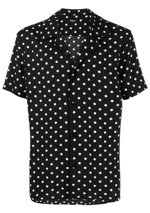 Balmain polka dot-print crepe shirt - Black