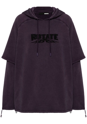 ROTATE BIRGER CHRISTENSEN HD Enzyme organic-cotton hoodie - Purple