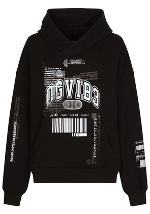 Dolce & Gabbana DGVIB3 printed cotton hoodie - Black
