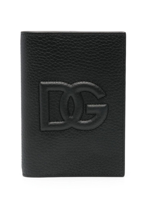 Dolce & Gabbana embossed-logo leather wallet - Black