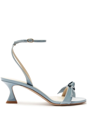 Alexandre Birman Clarita Bell 60mm patent leather sandals - Blue