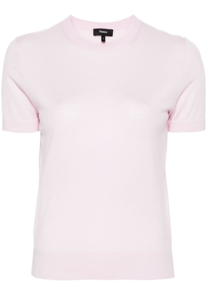 Theory fine-knit short-sleeved jumper - Pink