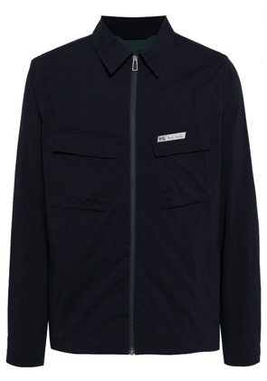 PS Paul Smith logo-patch shirt jacket - Blue