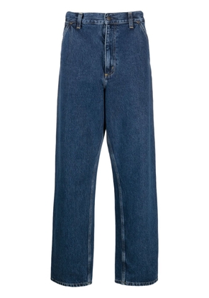 Carhartt WIP logo-patch straight-leg jeans - Blue