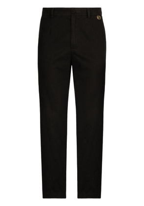 Dolce & Gabbana front-fastening straight-leg trousers - Black