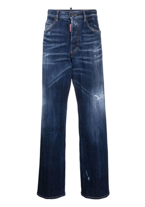 Dsquared2 embellished straight-leg jeans - Blue