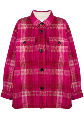 MARANT ÉTOILE button-up checked jacket - Pink