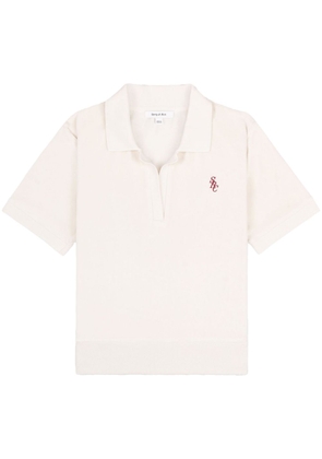 Sporty & Rich SRC Velour cotton polo shirt - White