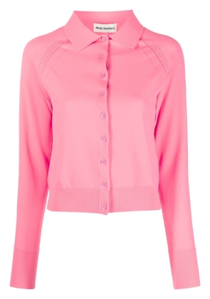Molly Goddard pointelle-knit cropped cardigan - Pink