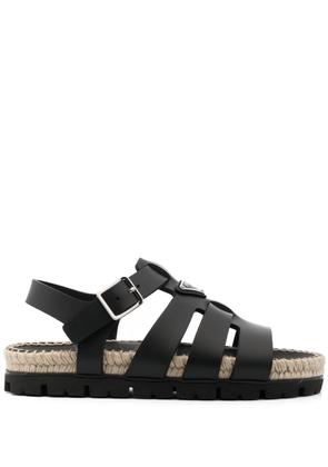 Prada strappy-flat sandals - Black
