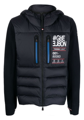 Moncler Grenoble logo-print quilted hooded jacket - Blue