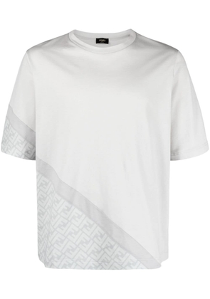 FENDI Diagonal FF printed cotton T-shirt - Grey