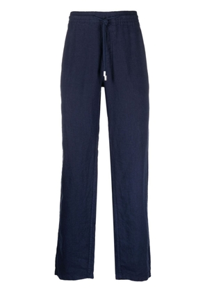 Vilebrequin drawstring straight-leg linen trousers - Blue