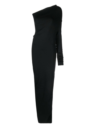 Rick Owens Lilies one-shoulder draped dress - Black