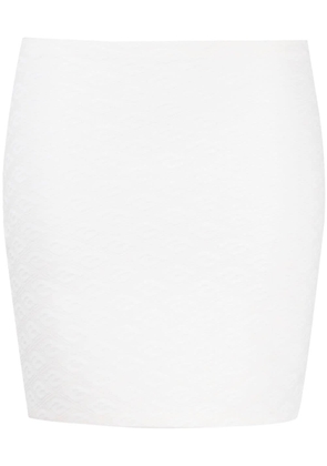 Alexander Wang logo-jaquard stretch miniskirt - White
