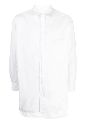 Yohji Yamamoto asymmetric cotton shirt - White
