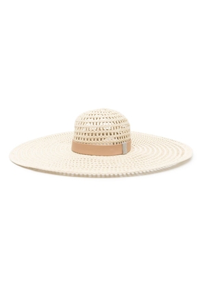 Peserico interwoven sun hat - Neutrals
