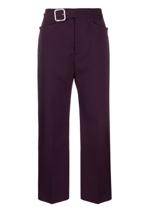 Jil Sander buckle-fastening cropped trousers - Purple
