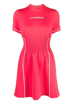 J.Lindeberg Krystal smocked-waist dress - Pink