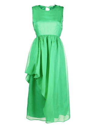 Cecilie Bahnsen asymmetric sleeveless dress - Green