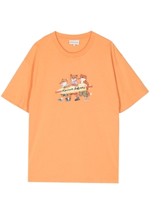 Maison Kitsuné Surfing Foxes cotton T-shirt - Orange