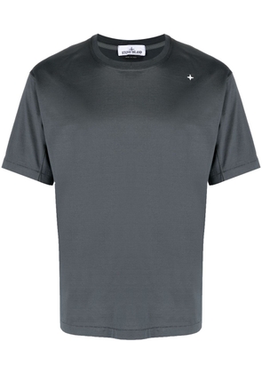 Stone Island logo-embroidered cotton T-shirt - Grey